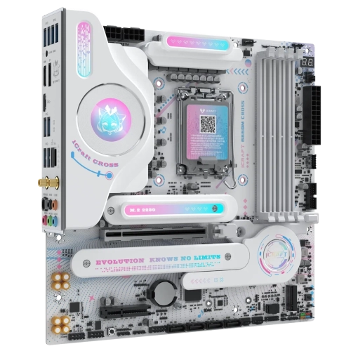 Материнская плата MAXSUN MS-iCraft 860M CROSS, LGA1851, B860, 4*DDR5, 4*SATA3, 2*M.2, USB 3.2, USB 2.0, Type-C, 1*PCIEx16, 1*PCIex4, HDMI+DP, mATX фото 3