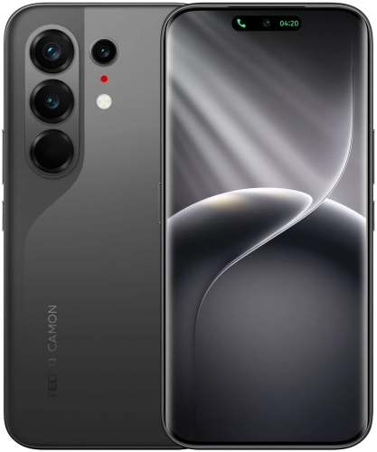 Смартфон Tecno Camon 50 Ultra 5G 256Gb 8Gb черный моноблок 3G 4G 6.78 1208x2644 Android 16 50Mpix 802.11 a/ b/ g/ n/ ac NFC GPS GSM900/ 1800 GSM1900 Protect (CN7C 256+8 MOONSHADOW BLACK)