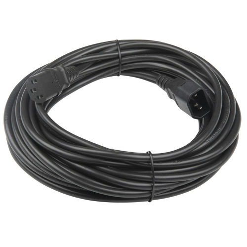 Hyperline PWC-IEC13-IEC14-10-BK Кабель питания монитор-компьютер IEC 320 C13 - IEC 320 C14 (3x1.0), 10A, прямая вилка, 10 м