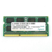 Apacer DDR3 8GB 1600MHz SO-DIMM (PC3-12800) CL11 1.35V (Retail) 512*8 3 years (AS08GFA60CATBGJ/DV.08G2K.KAM)