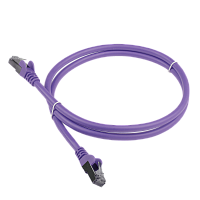 Патч-корд RJ45 - RJ45, 4 пары, S/FTP, категория 6A, 2.0 м, фиолетовый, LSZH, LANMASTER LAN-PC45/S6A-2.0-VI