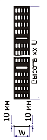 Вертикальный кабельный лоток для шкафов 42U, шириной 200 мм, черный (TWT-CB-CTR-42U-2)