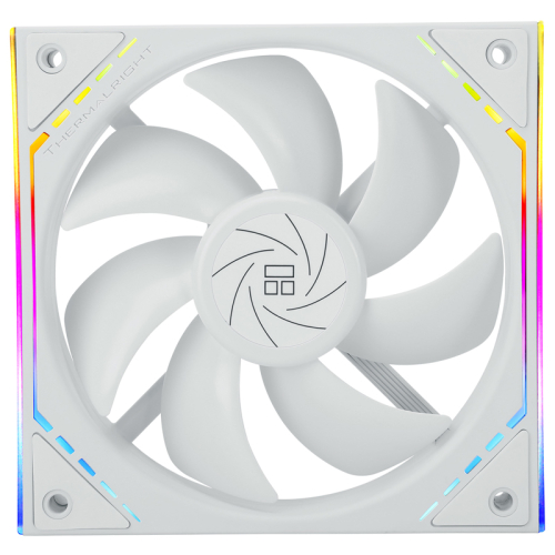 Кулер для корпуса/ Case Cooler Thermalright TL-M12W-S (120x124x25mm, 4-pin PWM, ARGB, 47.6CFM, 23.2dBA, 1500RPM, White)