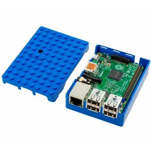 Корпус ACD RA184 Корпус ACD Blue ABS Plastic Building Block case for Raspberry Pi 3 B (CBPIBLOX-BLU) (494354) фото 3