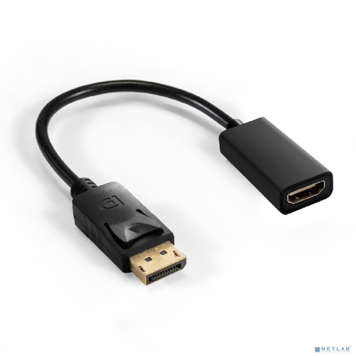 Exegate EX294706RUS Кабель-переходник DisplayPort-HDMI ExeGate EX-DPM-HDMIF-0.1 (20M/ 19F, 0,1м)