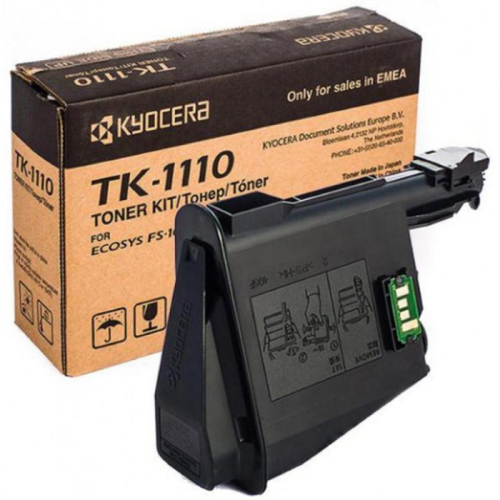 Тонер картридж Kyocera TK-1110, черный, 2500 страниц (1T02M50NXV) (1T02M50NX0)