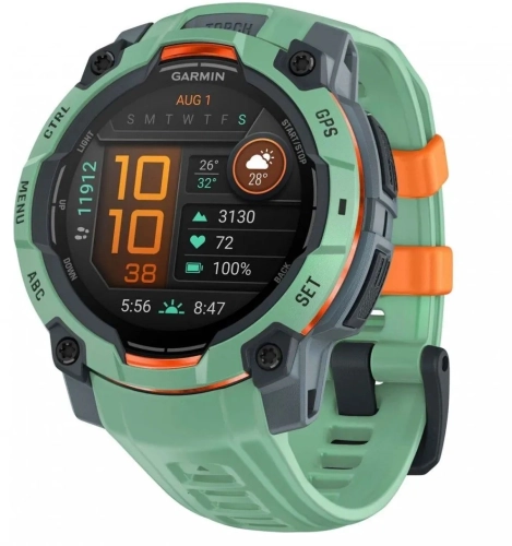 Смарт-часы Garmin Instinct 3 1.3 AMOLED корп.бирюзовый рем.бирюзовый (010-03020-01)