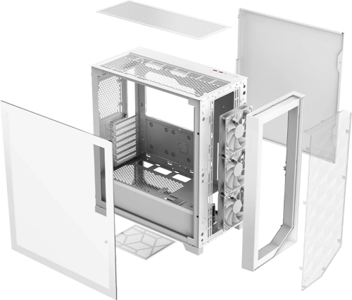Корпус PcCooler C3D510 WH ARGB белый без БП ATX 3x120mm 2xUSB3.0 1xUSB3.1 audio bott PSU (C3D510-WHP3-GL) фото 5