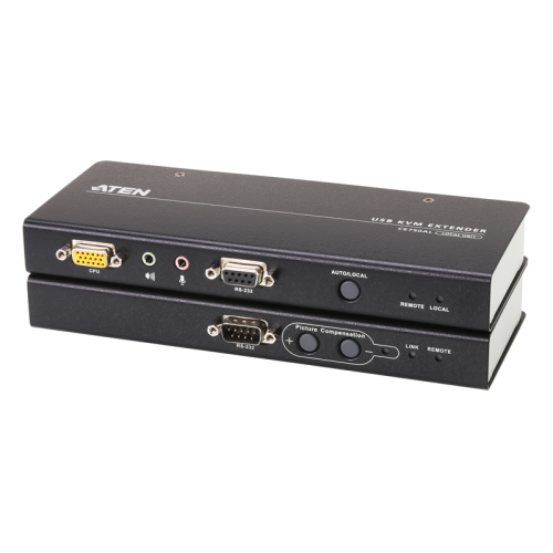 Удлинитель консоли (клав./ мышь USB+мон.+аудио+RS232) на 200м/ USB VGA/ Audio Cat 5 KVM Extender (CE750A)