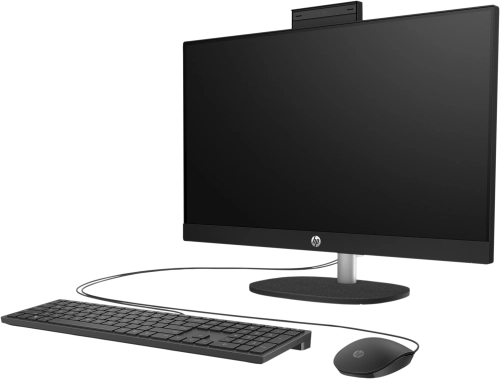 Моноблок HP 24-cr2053ci 23.8 Full HD U5 225U (1.7) 16Gb SSD512Gb Iris Xe без ОС GbitEth WiFi BT 90W клавиатура мышь Cam черный 1920x1080 (C84E2EA) фото 2