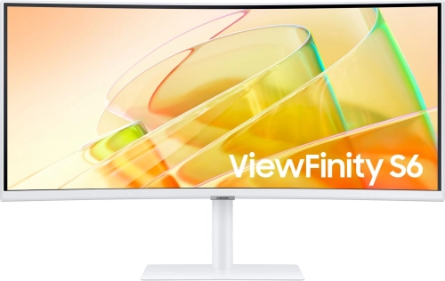 Монитор Samsung 34 ViewFinity S6 S34C650TAUXEN белый VA LED 5ms 21:9 HDMI M/ M полуматовая HAS Piv 350cd 178гр/ 178гр 3440x1440 100Hz FreeSync DP Ultra WQHD USB 8.1кг (LS34C650TAUXEN) фото 5
