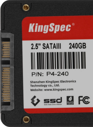 Твердотельный накопитель/ Kingspec SSD P4-240, 240GB, 2.5