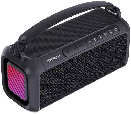 Колонка порт. Hyundai H-PS1007 черный 60W 2.0 BT 10м 2600mAh фото 2