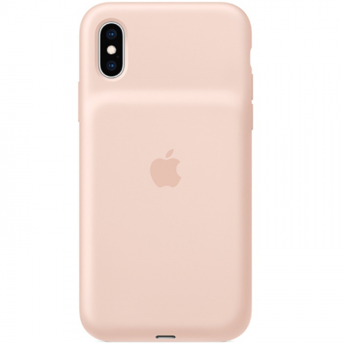 Чехол Apple Smart Battery Case для iPhone XS Max, силикон розовый песок (MVQQ2ZM/A)