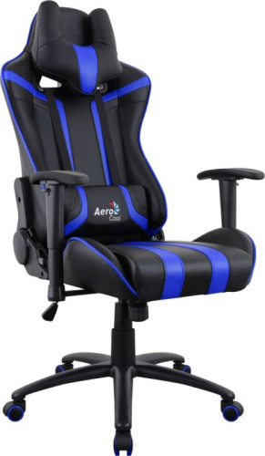 Кресло игровое Aerocool AC120 AIR-BG черный/салатовый сиденье черный/салатовый ПВХ/полиуретан с подголов. крестов.