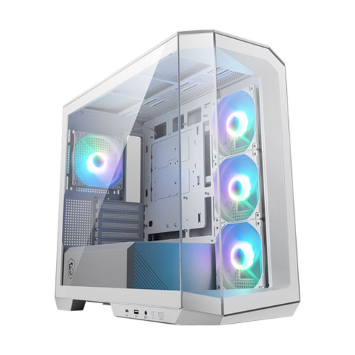 Корпус MSI MAG Pano M100R PZ White , Micro-ATX, 1xUSB 3.2 Gen 1, 1xUSB 3.2 Gen2 Type-C, 4x120mm ARGB Fan, ARGB+PWM Control Board, TG, WHITE (306-7G24W28-HH9)