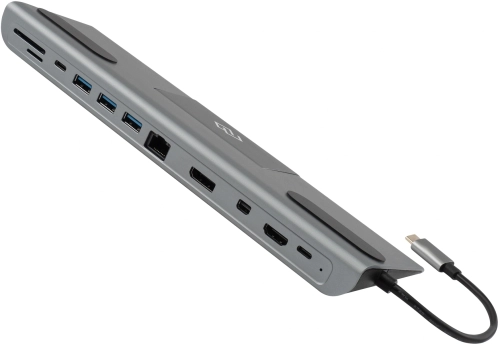 Стыковочная станция Digma DS-991 USB Type-C серый 1xHDMI 1xDP 1xminiDP 1xRJ-45 1xUSB Type-C 3xUSB 3.0 фото 6