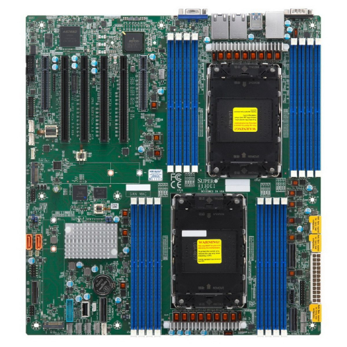 Supermicro MBD-X13DEI-B 2xLGA-4677, Intel Xeon SP gen 4, Intel C741, 16x DDR5 4800/ 4400/ 4000 MHz. 2x1Gbe Base-T BCM5720+1xMgmt LAN, 10xSATA3, 2xSATA-DOM, 6xUSB3, 4xPCI-Ex16+2xPCI-E x8+3xMCIO x8, 2xM.