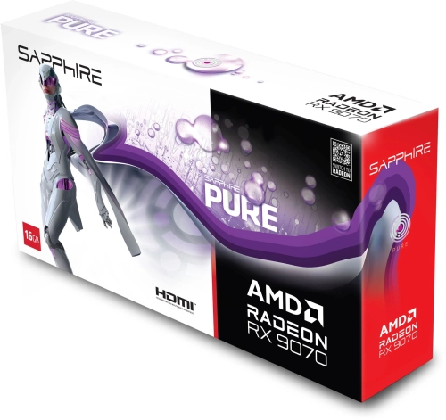 Видеокарта Sapphire PCI-E 5.0 11349-02-20G PURE AMD RADEON RX 9070 OC AMD Radeon RX 9070 16Gb 256bit GDDR6 2210/20000 HDMIx2 DPx2 HDCP Ret фото 6