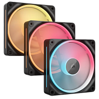 Кулер для корпуса/ Case Cooler Corsair iCUE LINK LX120-R RGB Reverse (120x120x25mm, 4-pin PWM, RGB, 66.7CFM, 37.7dBA, 2400RPM, Black, 3pcs) (CO-9051050-WW)