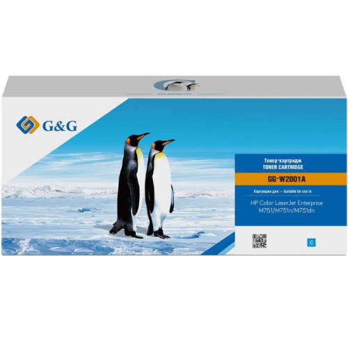 Картридж G&G GG-W2001A, голубой / 6000 страниц для HP Color LaserJet Enterprise M751dn