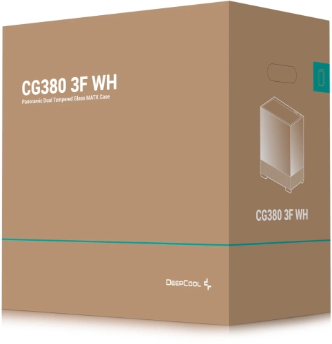 корпус Deepcool CG380 3F WH без БП, боковое окно (панорама), 3x120mm ARGB PWM вентилятора, белый, mATX (R-CG380-WHAGM3-G) фото 9