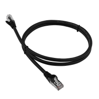Патч-корд RJ45 - RJ45, 4 пары, S/FTP, категория 6A, 1.5 м, черный, LSZH, LANMASTER LAN-PC45/S6A-1.5-BK