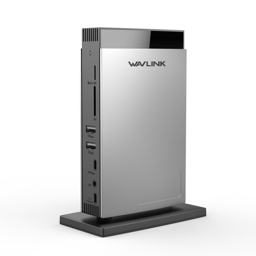 Docking Station WAVLINK USB-C PD3.1 Triple Display/ 140W PowerDelivery/ 2xUSB3.0/ 1xUSB C/ 1xDP 1.4/ 2xHDMI 2.1/ 1xGigabit LAN/ 1xAudio In/ Out/ 1xSD/ Micro SD CardReader (WL-UMD26) фото 2