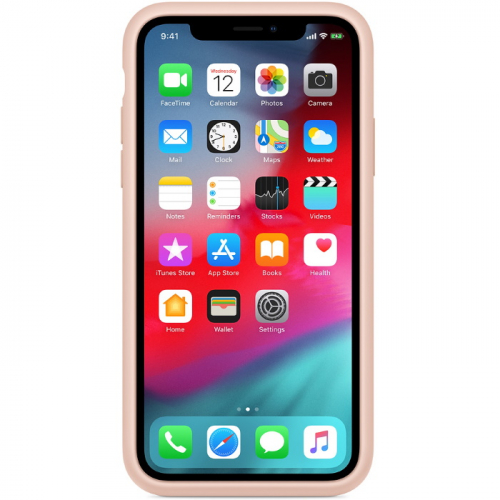 Чехол Apple Smart Battery Case для iPhone XS Max, силикон розовый песок (MVQQ2ZM/A) фото 2