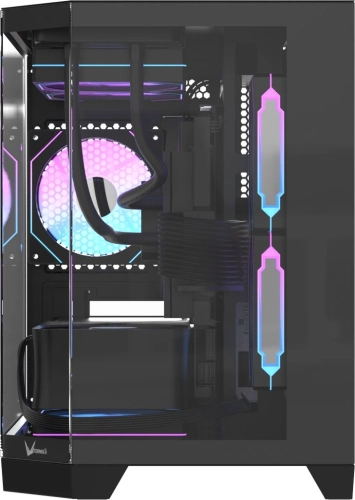 Корпус Formula Crystal Z6M Floe черный без БП mATX 4x120mm 2xUSB3.0 audio bott PSU (CRYSTAL Z6M FLOE BLACK)
