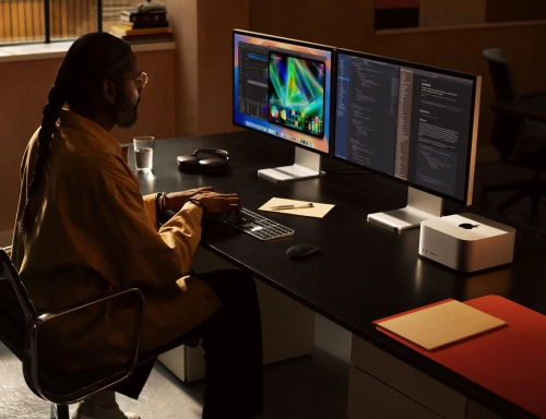 Компьютер Apple Mac studio A2901 (MQH63HN/A) Компьютер Apple Mac studio A2901 M2 Ultra 24 core (3.5) 64Gb SSD1Tb 60 core GPU CR macOS 10GbEth WiFi BT серебристый (MQH63HN/A) фото 6