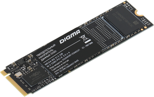 Накопитель SSD Digma PCIe 3.0 x4 512GB DGSM3512GM23T Mega M2 M.2 2280