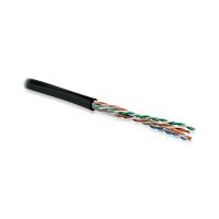 Кабель информационный Hyperline UUTP4R-C5E-S24-OUT-PE-BK-500 кат.5E UTP 4 пары 24AWG PE внешний 500м черный