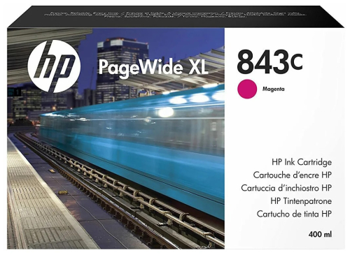 Cartridge HP 843C для PageWide XL 5000/ 4x000, пурпурный, 400 мл (C1Q67A)