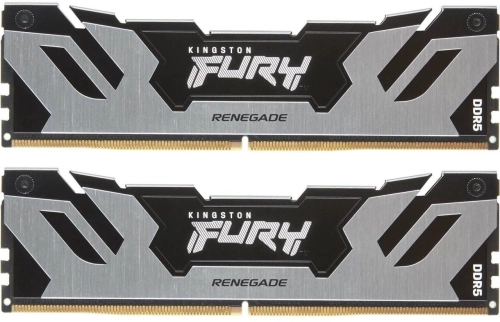 Модуль памяти Kingston 32GB DDR5 8000 FURY Renegade Silver/ Black RGB XMP Non-ECC Unbuffered DIMM (Kit 2*16gb) 1RX8 38-48-48 1.45V 288-pin 16Gbit (KF580C38RSK2-32)