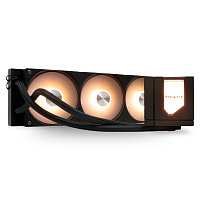 Водяное охлаждение для процессора/ Water Cooling System HSPD W1360 ARGB BLACK (300, 360mm, Black, ARGB/ Fans: 3x120mm, 71CFM, 27dBA, 1800RPM/ Pump height 62mm, 30dBA, 2500RPM, Rad thickness 27mm/ S: 1 (W1360-BKAA)