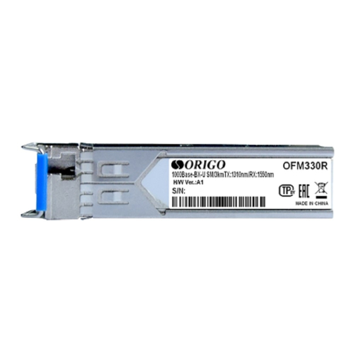 Трансивер/ OFM330R/ 10KM WDM SFP Transceiver, 1000Base-BX-U, Simplex LC, TX: 1310nm, RX: 1550nm, Single-mode, 10KM (OFM330R/10KM/A1A)