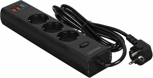 Сетевой фильтр Philips CHP4336BA/ 51 2м (3 розетки) черный (коробка) (CHP4336BA/51) фото 9