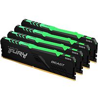 Комплект памяти Kingston FURY Beast RGB 128GB DDR4 2666MHz 4G x 64-Bit x 4 pcs CL16 DIMM 288-pin 1.2V Kit of 4 (KF426C16BBAK4/128)