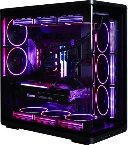 корпус ZALMAN P60, ATX, BLACK, WINDOW, 2x3.5, 3x2.5, 1xUSB TYPE-C, 2xUSB3.0, SIDE 3x120mm ARGB, REAR 2x120mm ARGB (P60 BLACK) фото 6