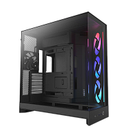Корпус без блока питания/ Case NZXT H9 Flow RGB (2025), Midi-Tower, TG, 3x140mm RGB + 1x120mm, 2xUSB-A 3.2 + 1xUSB-C 3.2, E-ATX, ATX, mATX, mITX Black (CM-H92FB-R1)