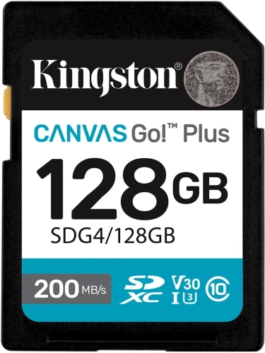 Флеш карта SDXC 128GB Kingston SDG4/128GB Canvas Go! Plus V30 w/o adapter