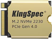 Твердотельный накопитель KingSpec SSD 512GB M.2 2230 PCIe 4.0 x4 NVMe R4900/ W2800MB/ s 3D TLC MTBF 1M 600TBW (XF-512 2230)