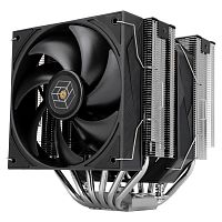 Кулер для процессора/ Thermalright Royal Pretor 130 (4-pin PWM, 158mm, Ni/Cu, 6x6mm, 1x120+1x130mm, 80.45CFM/81.88CFM, 29.4dBA/28.3dBA, 2150PM/1750RPM, S: 1200, 1700, 1851, 2011, 2066, 115X, AM4, AM5, silver, black) (RP130)