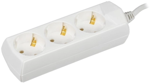 Сетевой удлинитель IEK GENERICA У03 5м (3 розетки) белый (пакет ПЭ) (WYP10-10-03-05-Z-G)