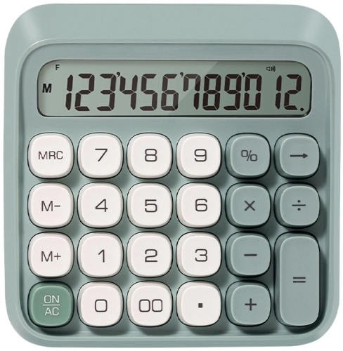 Калькулятор настольный Deli EM36 GREEN зеленый 12-разр.