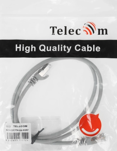 Патч-корд Premier NA102-FTP-C5E-1M 1Гбит/ с FTP 4 пары cat5E CCA molded 1м серый RJ-45 (m)-RJ-45 (m)