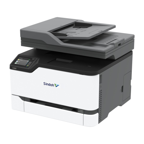 МФУ Sindoh C300 ЦВЕТ А4, принтер/ копир/ сканер/ факс. 24 стр/ мин,в комплекте старт.тонер-картриджи на 1500 отп. ч/ б и цвет