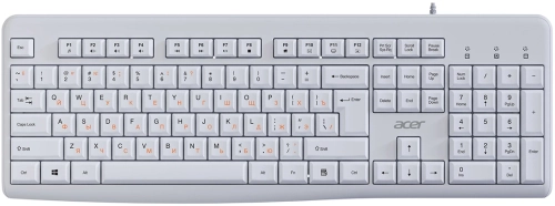 Клавиатура Acer OKW500 белый USB Multimedia (ZL.KBDEE.01S) кабель 1.8м