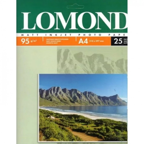 Фотобумага LOMOND Односторонняя матовая, 95г/м2, A4, 25л. для струйной печати (0102130)